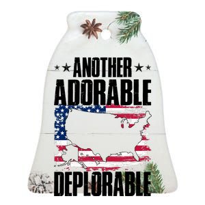 Another Adorable Deplorable Pro Trump Ceramic Bell Ornament