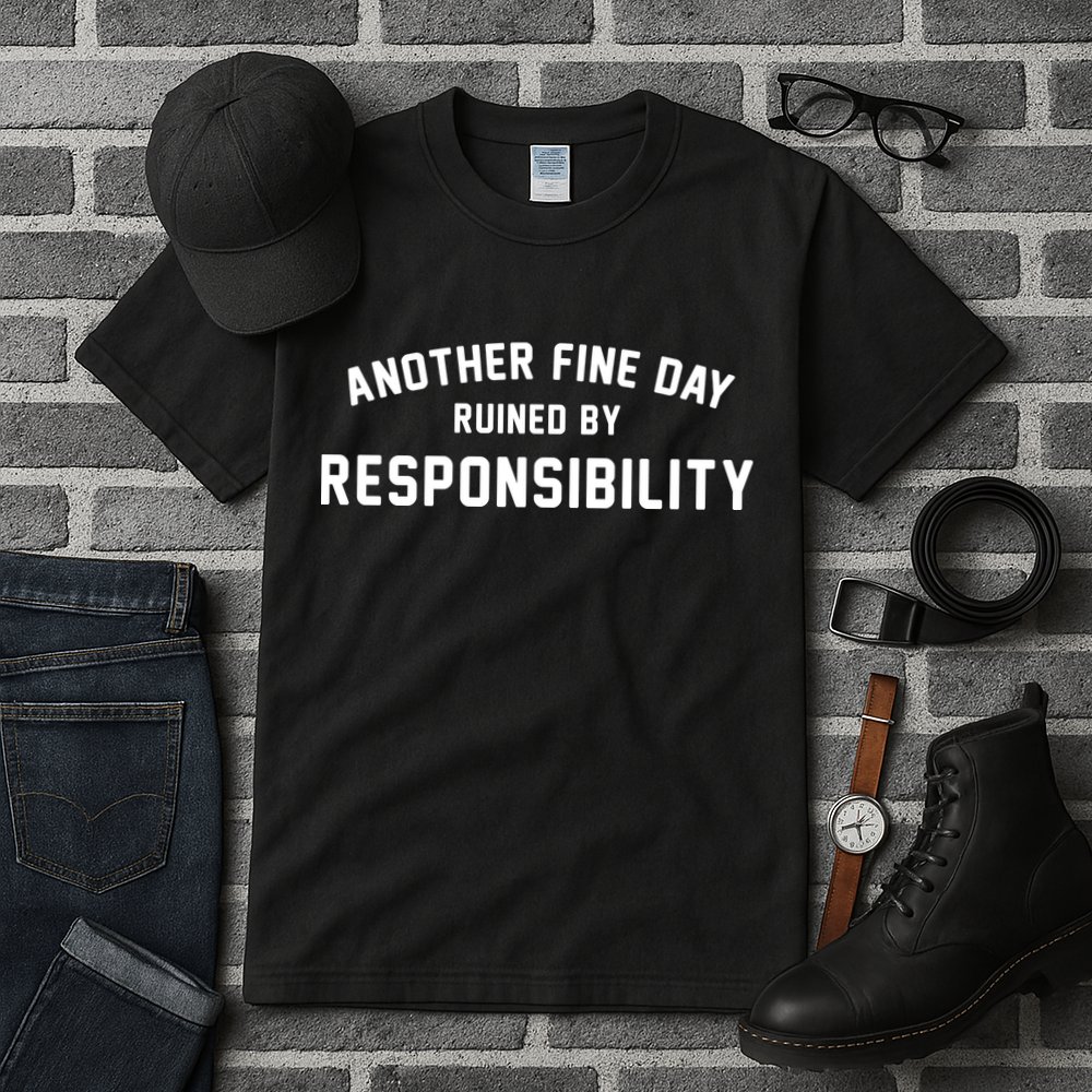 Another Fine Day Ruined By Responsibility Tall T-Shirt