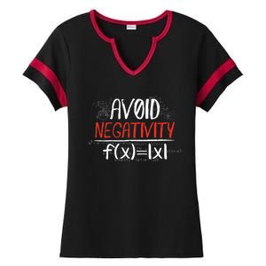 Avoid Negativity Positive Life Gift Ladies Halftime Notch Neck Tee