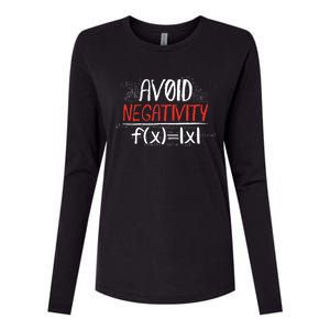 Avoid Negativity Positive Life Gift Womens Cotton Relaxed Long Sleeve T-Shirt