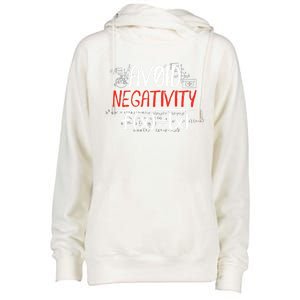 Avoid Negativity Positive Life Gift Womens Funnel Neck Pullover Hood