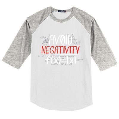 Avoid Negativity Positive Life Gift Kids Colorblock Raglan Jersey