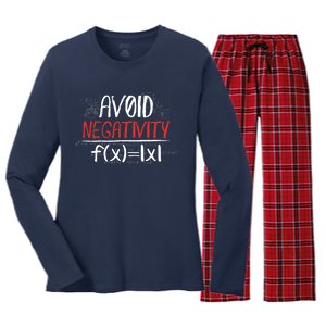 Avoid Negativity Positive Life Gift Women's Long Sleeve Flannel Pajama Set 