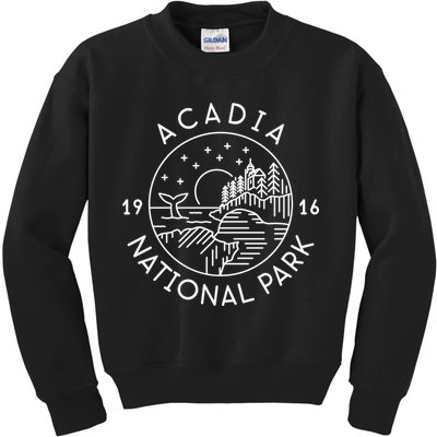 Acadia National Park 1916 Maine Bar Harbor Kids Sweatshirt