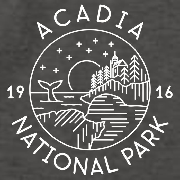 Acadia National Park 1916 Maine Bar Harbor Vector Backpack