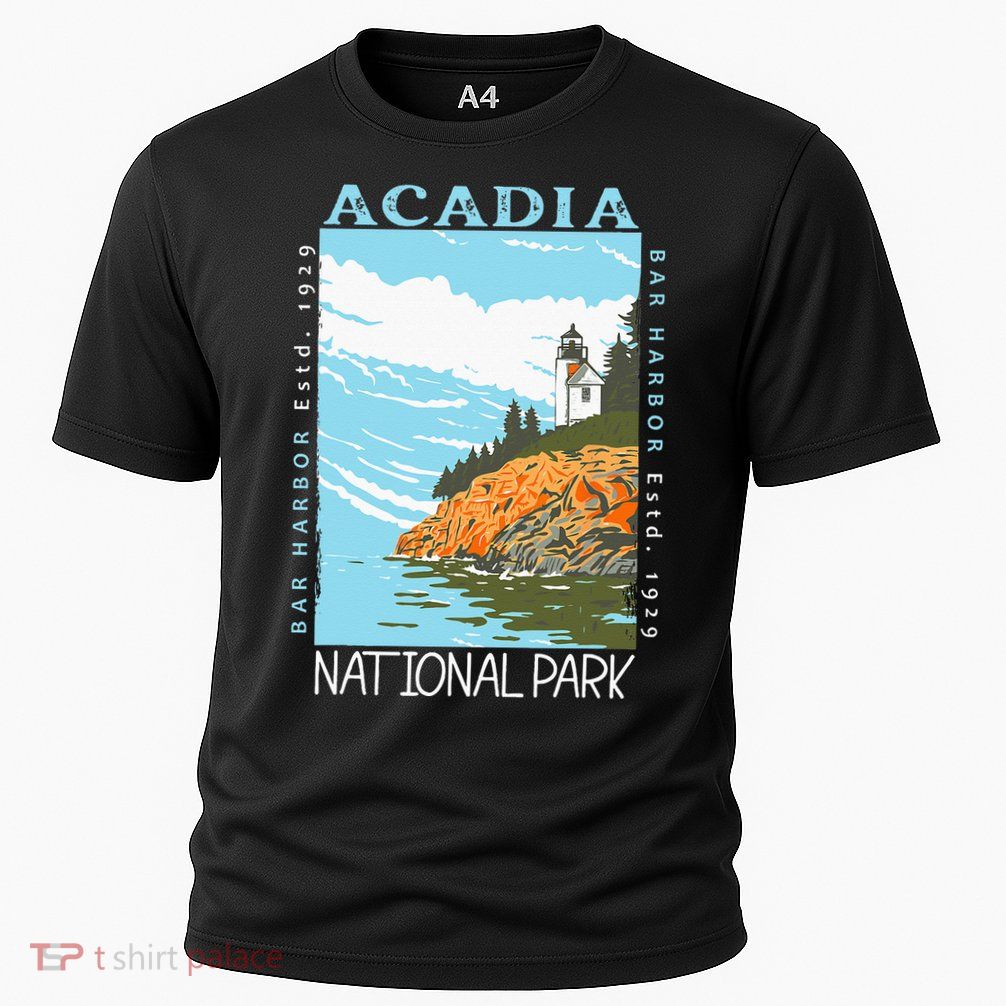Acadia National Park Bar Harbor Maine Vintage Performance Shirt