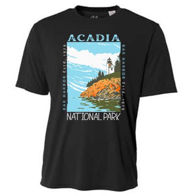 Acadia National Park Bar Harbor Maine Vintage Cooling Performance Crew T-Shirt