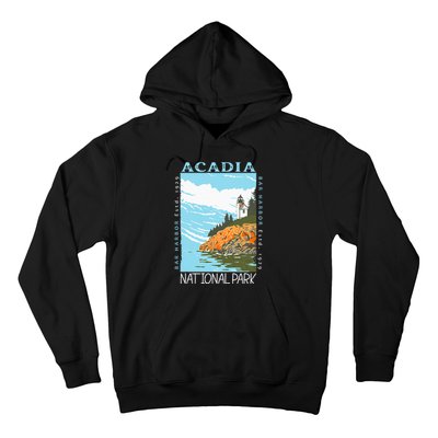 Acadia National Park Bar Harbor Maine Vintage Hoodie