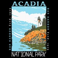 Acadia National Park Bar Harbor Maine Vintage Backpack