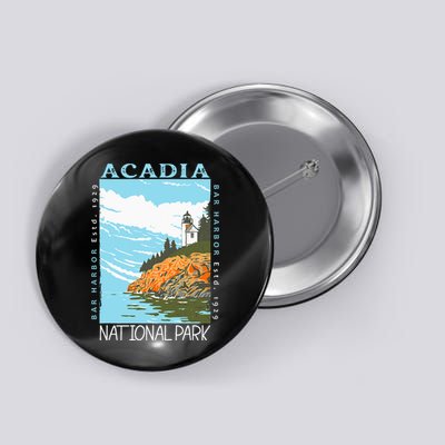 Acadia National Park Bar Harbor Maine Vintage Button