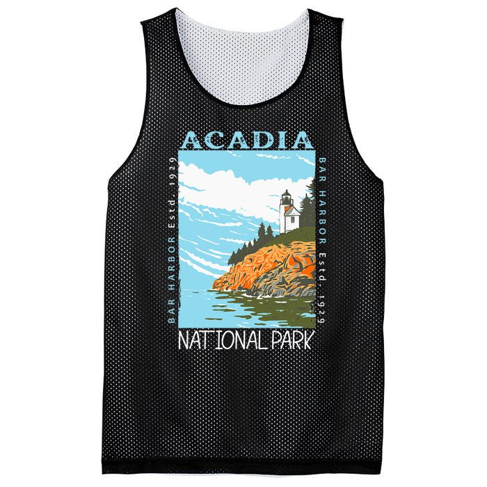 Acadia National Park Bar Harbor Maine Vintage Mesh Reversible Basketball Jersey Tank