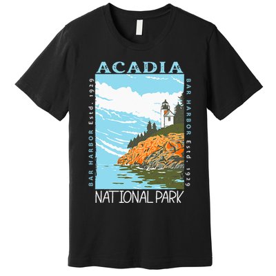 Acadia National Park Bar Harbor Maine Vintage Premium T-Shirt