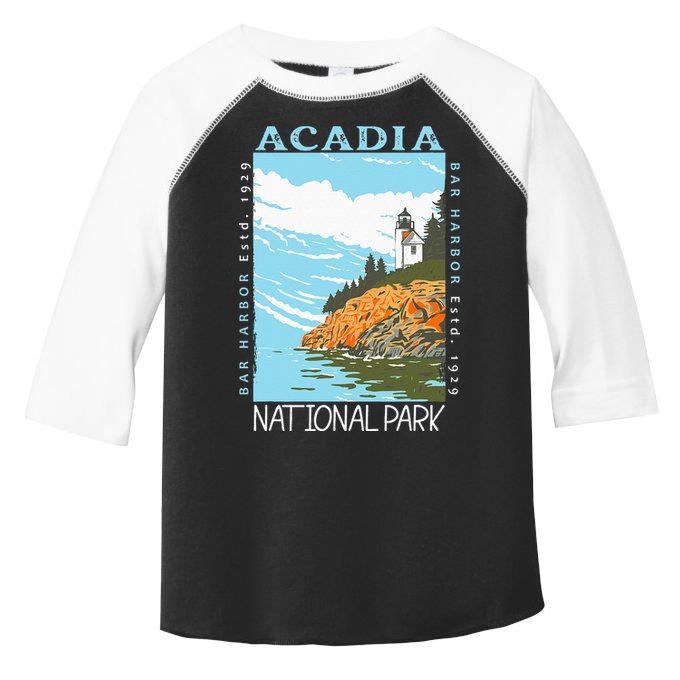 Acadia National Park Bar Harbor Maine Vintage Toddler Fine Jersey T-Shirt