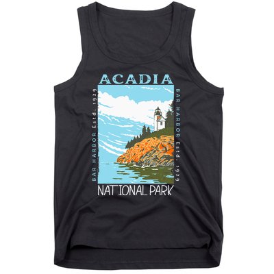 Acadia National Park Bar Harbor Maine Vintage Tank Top