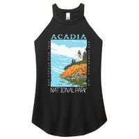 Acadia National Park Bar Harbor Maine Vintage Women's Perfect Tri Rocker Tank