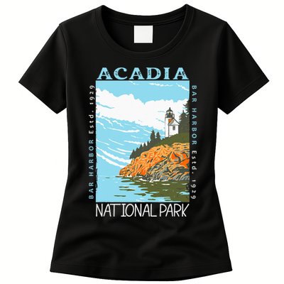 Acadia National Park Bar Harbor Maine Vintage Womens T-Shirt