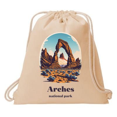 Arches National Park Utah Cool Vintage Style Drawstring Bag
