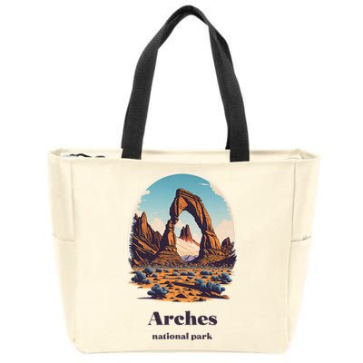 Arches National Park Utah Cool Vintage Style Zip Tote Bag