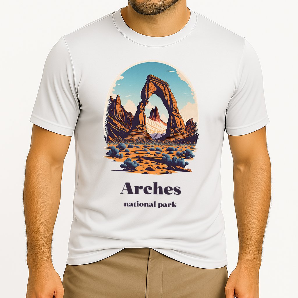Arches National Park Utah Cool Vintage Style Cooling Performance Crew T-Shirt