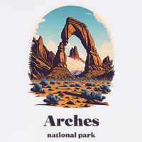 Arches National Park Utah Cool Vintage Style Cooling Performance Crew T-Shirt