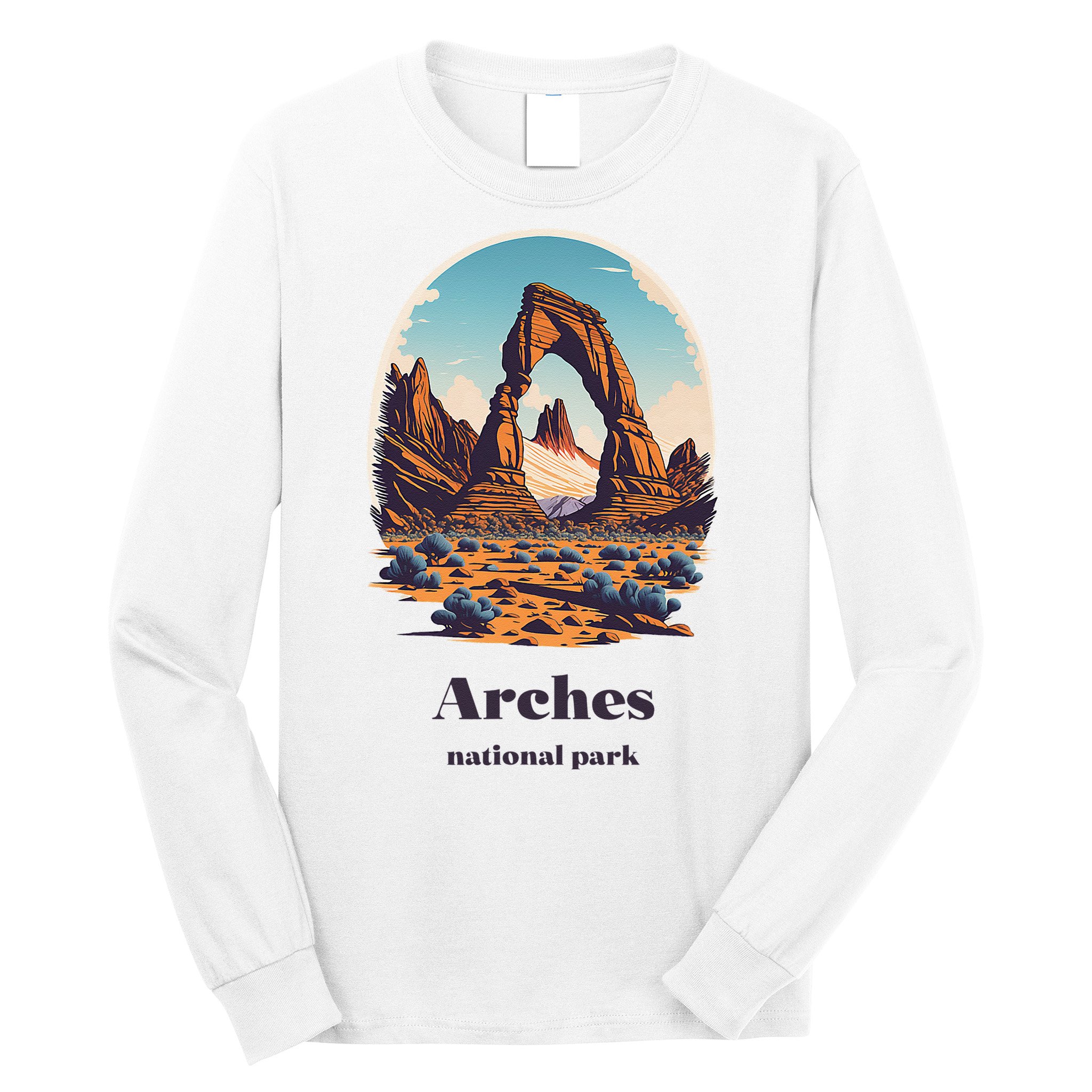 Arches National Park Utah Cool Vintage Style Long Sleeve Shirt