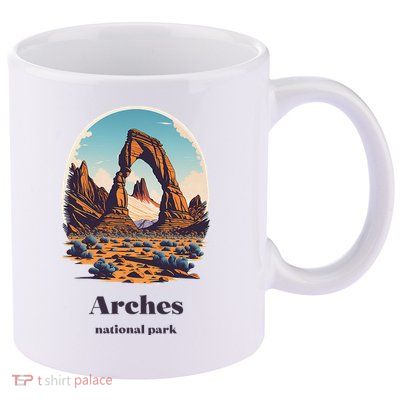 Arches National Park Utah Cool Vintage Style 11oz C Handle Ceramic Mug