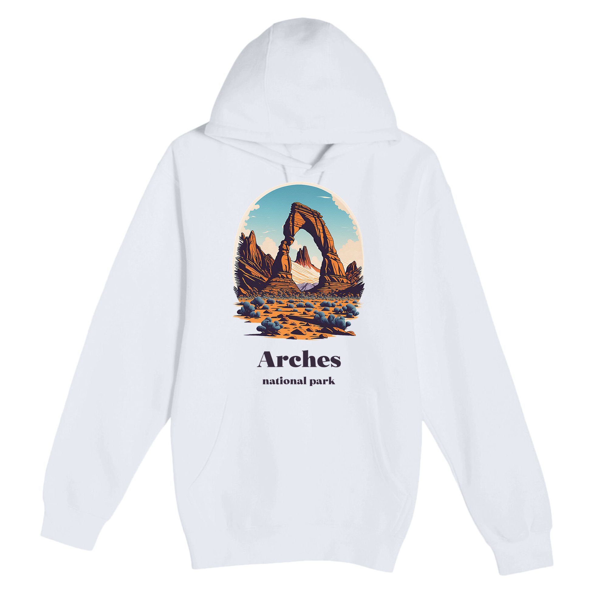 Arches National Park Utah Cool Vintage Style Premium Pullover Hoodie