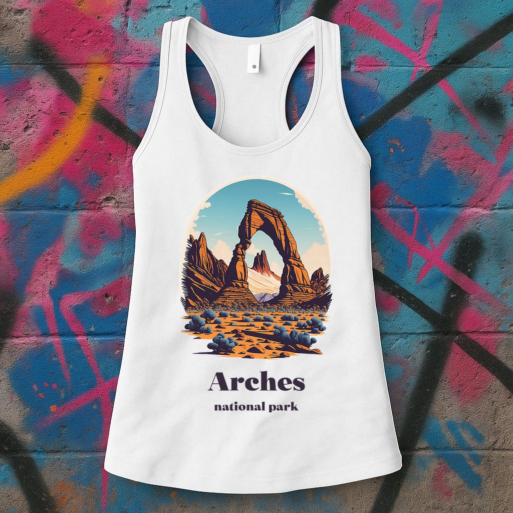 Arches National Park Utah Cool Vintage Style Womens Tank Top