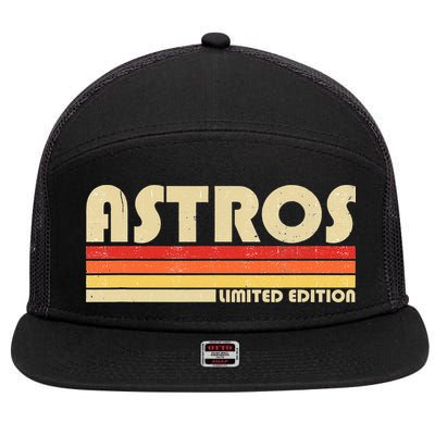 Astros Name Personalized Vintage Retro Gift 7 Panel Mesh Trucker Snapback Hat