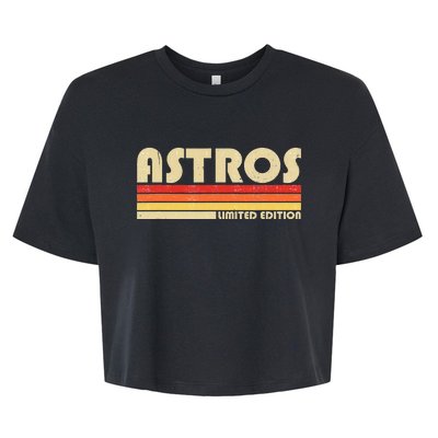 Astros Name Personalized Vintage Retro Gift Bella+Canvas Jersey Crop Tee