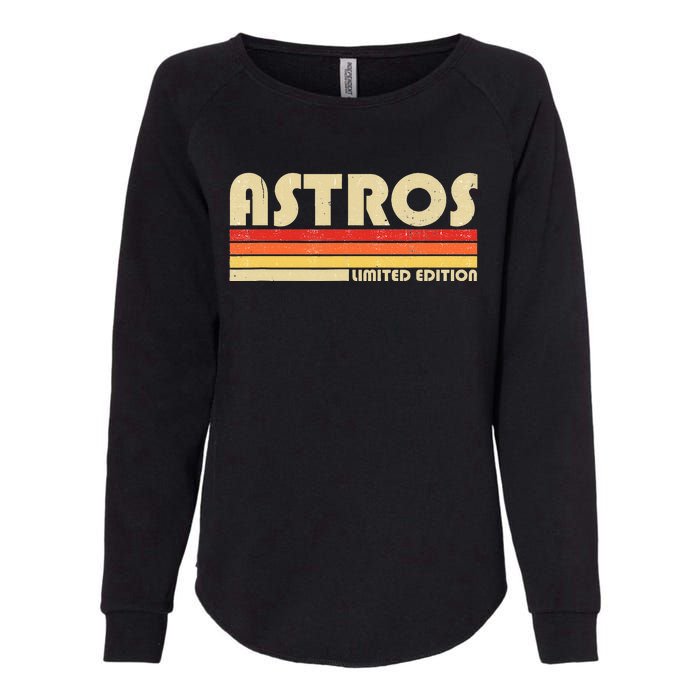 Astros Name Personalized Vintage Retro Gift Womens California Wash Sweatshirt