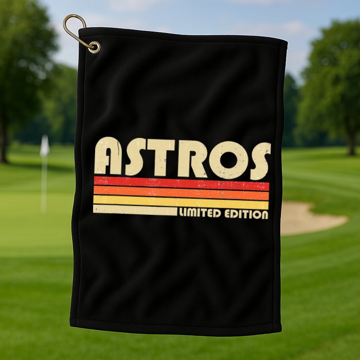 Astros Name Personalized Vintage Retro Gift Golf Towel