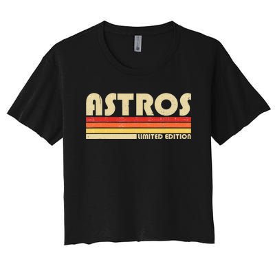 Astros Name Personalized Vintage Retro Gift Women's Crop Top Tee