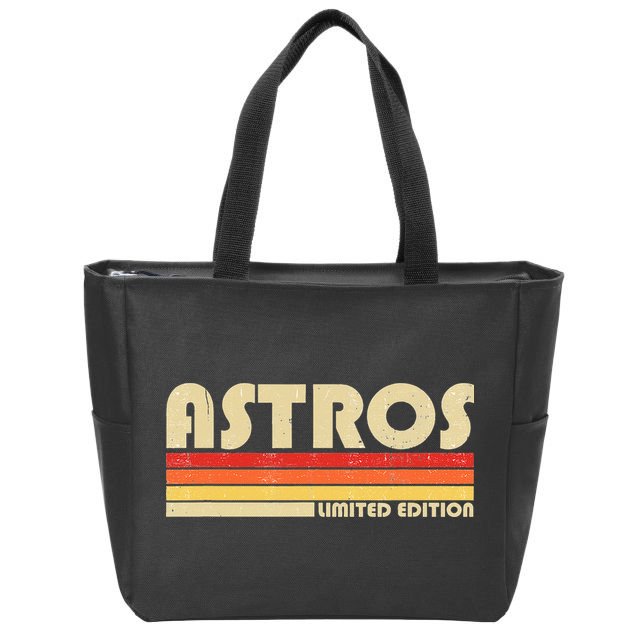 Astros Name Personalized Vintage Retro Gift Zip Tote Bag