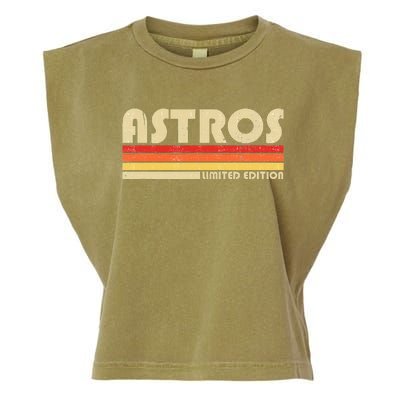 Astros Name Personalized Vintage Retro Gift Garment-Dyed Women's Muscle Tee