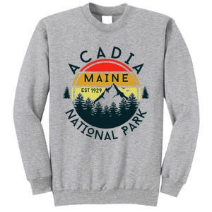 Acadia National Park Maine Mountains Nature Hiking Retro Tall Sweatshirt