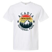 Acadia National Park Maine Mountains Nature Hiking Retro Garment-Dyed Heavyweight T-Shirt