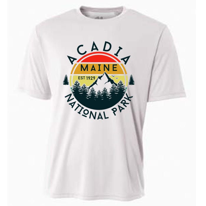 Acadia National Park Maine Mountains Nature Hiking Retro Cooling Performance Crew T-Shirt