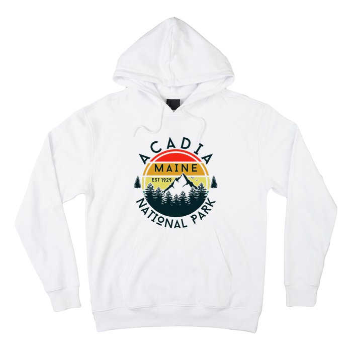 Acadia National Park Maine Mountains Nature Hiking Retro Hoodie