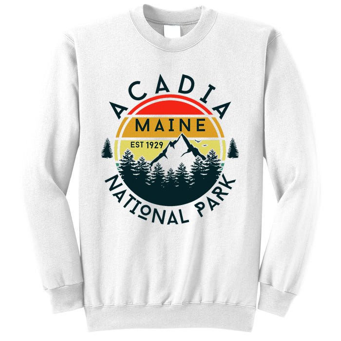 Acadia National Park Maine Mountains Nature Hiking Retro Sweatshirt