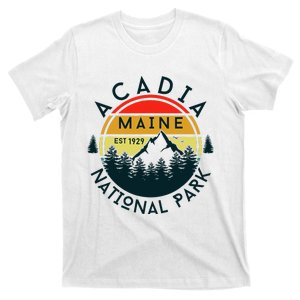 Acadia National Park Maine Mountains Nature Hiking Retro T-Shirt