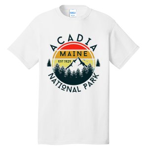 Acadia National Park Maine Mountains Nature Hiking Retro Tall T-Shirt