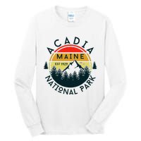 Acadia National Park Maine Mountains Nature Hiking Retro Tall Long Sleeve T-Shirt