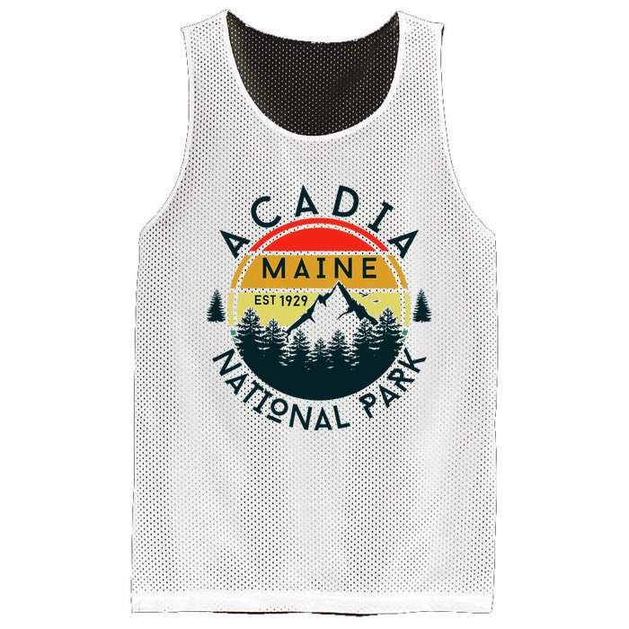 Acadia National Park Maine Mountains Nature Hiking Retro Mesh Reversible Basketball Jersey Tank