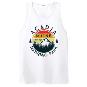 Acadia National Park Maine Mountains Nature Hiking Retro PosiCharge Competitor Tank