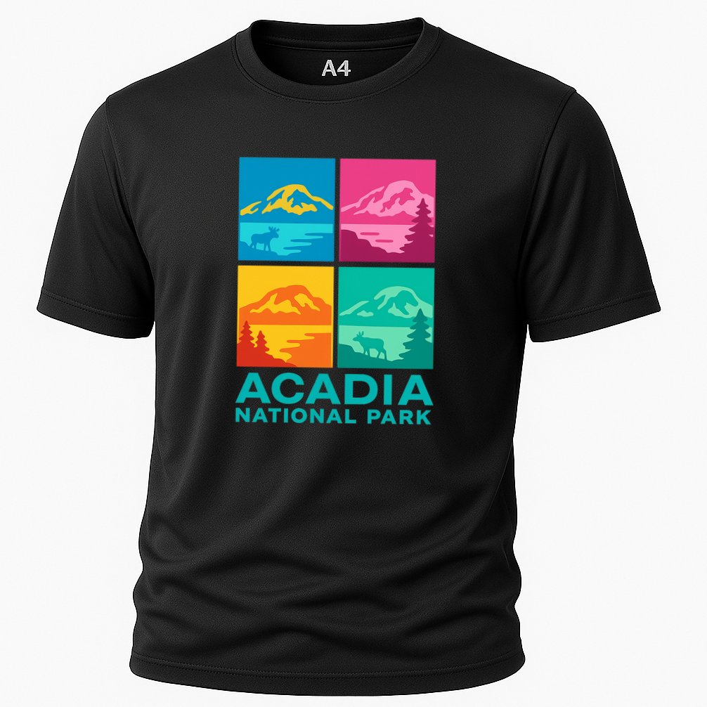 Acadia National Park Warhol Style Cooling Performance Crew T-Shirt