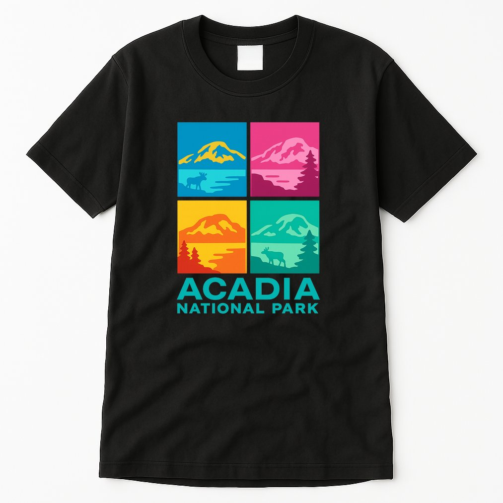 Acadia National Park Warhol Style Tall T-Shirt