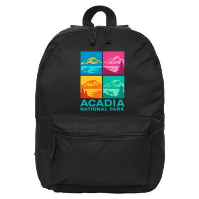 Acadia National Park Warhol Style 16 in Basic Backpack