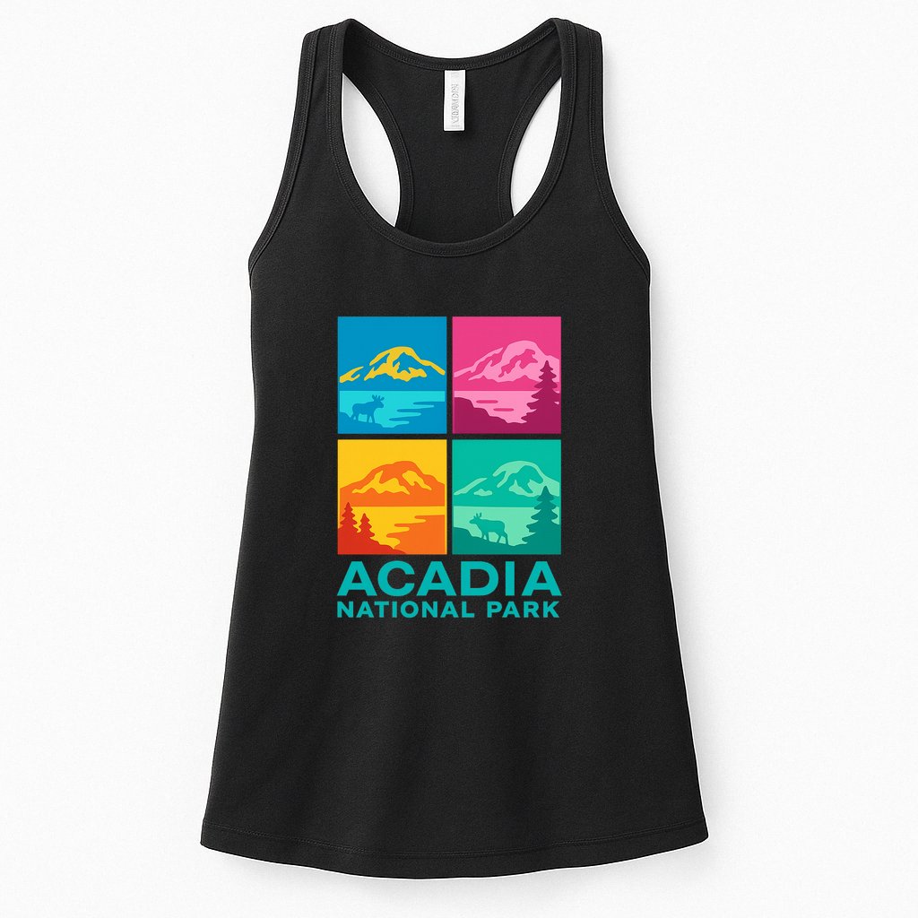 Acadia National Park Warhol Style Womens Tank Top