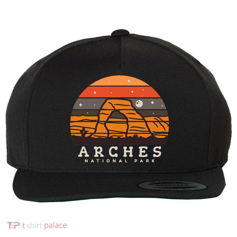 Arches National Park Moab Utah Vintage Wool Snapback Cap
